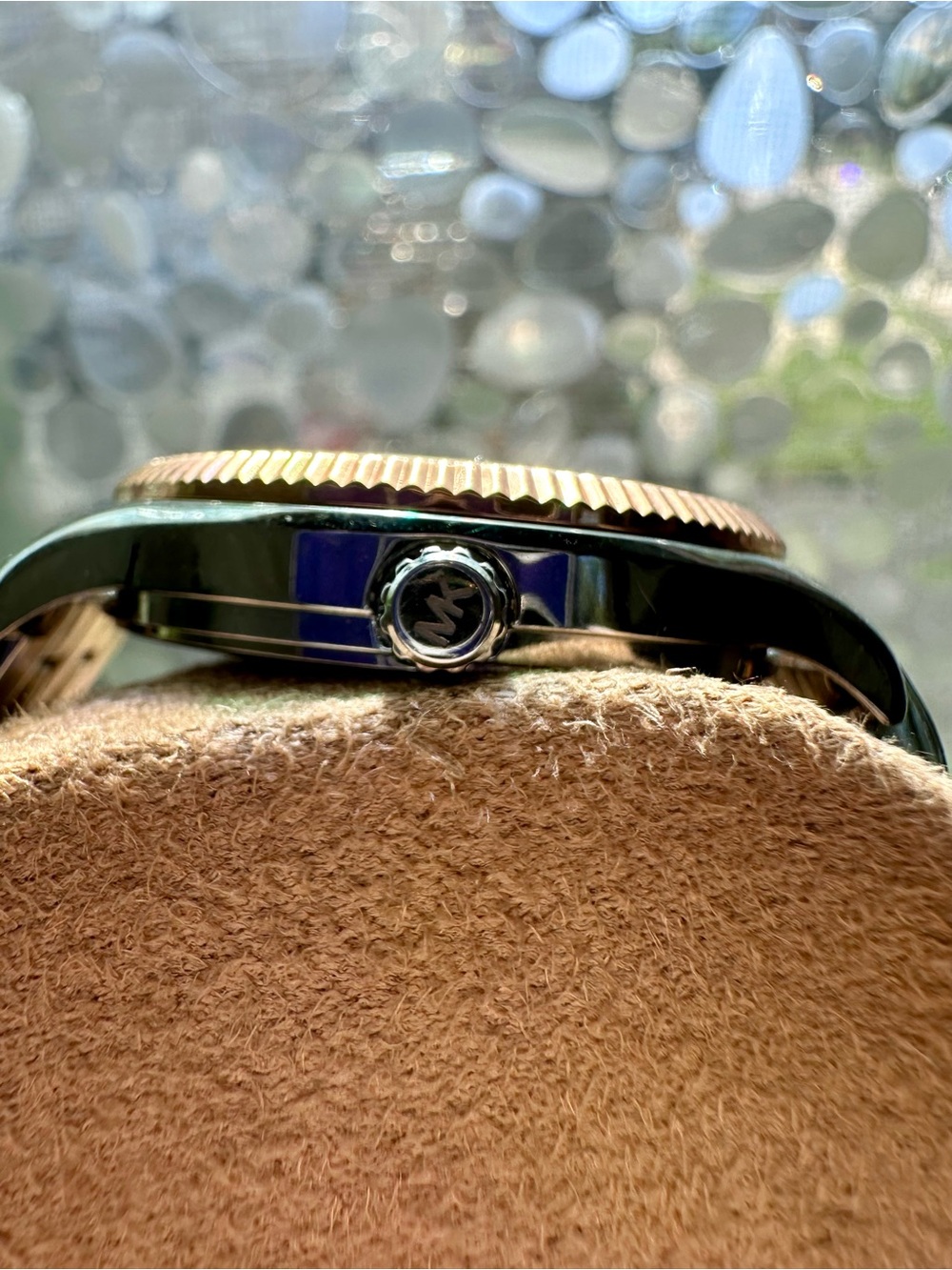 Michael Kors Rose Gold and Silver Crystal Pavé Bracelet Watch - Picture 5 of 7